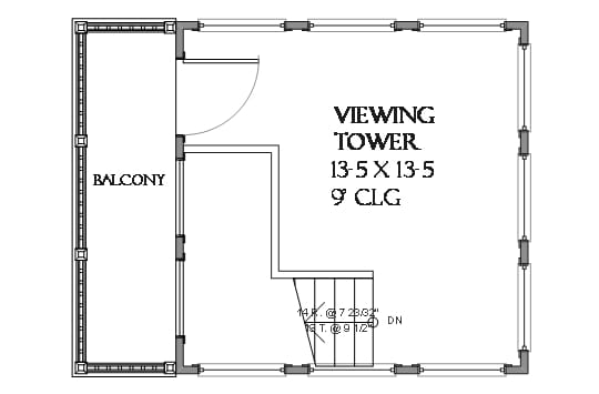 Third Story of Cottage Plan #168-1164