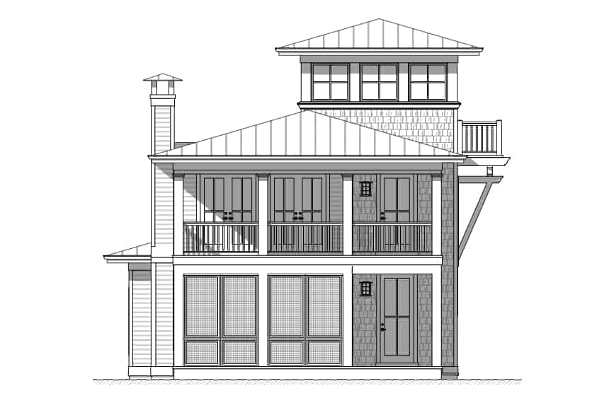 Home Plan Front Elevation of this 3-Bedroom,2157 Sq Ft Plan -168-1164