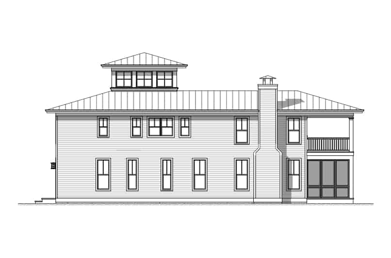 Home Plan Left Elevation of this 3-Bedroom,2157 Sq Ft Plan -168-1164