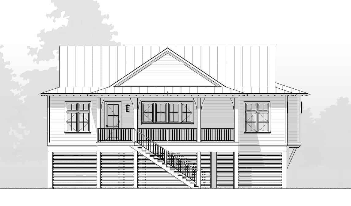 Home Plan Front Elevation of this 4-Bedroom,2108 Sq Ft Plan -168-1169