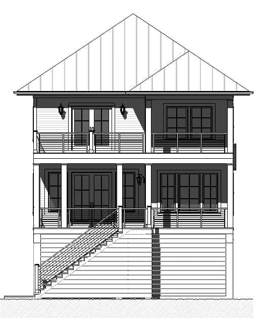 Home Plan Front Elevation of this 4-Bedroom,2401 Sq Ft Plan -168-1173
