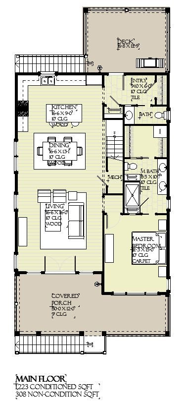 Main Level of Coastal Plan #168-1173