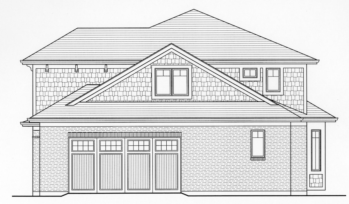 Home Plan Right Elevation of this 4-Bedroom,2697 Sq Ft Plan -169-1006