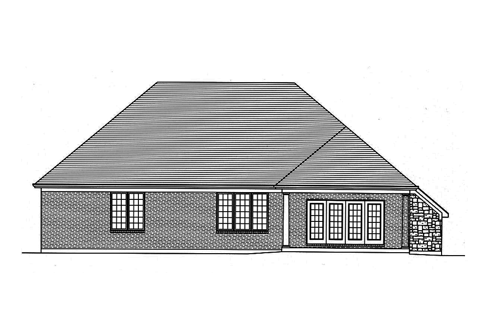 Home Plan Rear Elevation of this 3-Bedroom,2252 Sq Ft Plan -169-1026