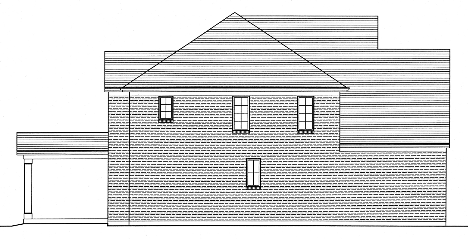 Home Plan Left Elevation of this 4-Bedroom,2292 Sq Ft Plan -169-1029