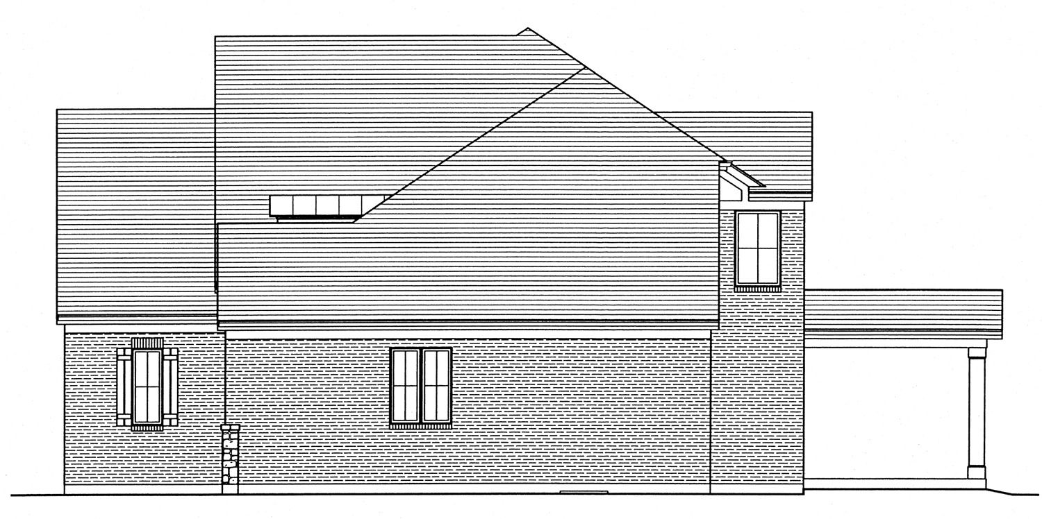 Home Plan Right Elevation of this 4-Bedroom,2292 Sq Ft Plan -169-1029