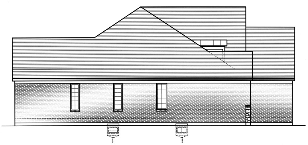 Home Plan Left Elevation of this 3-Bedroom,1946 Sq Ft Plan -169-1031