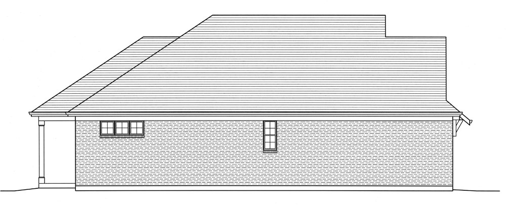 Home Plan Left Elevation of this 3-Bedroom,1741 Sq Ft Plan -169-1033