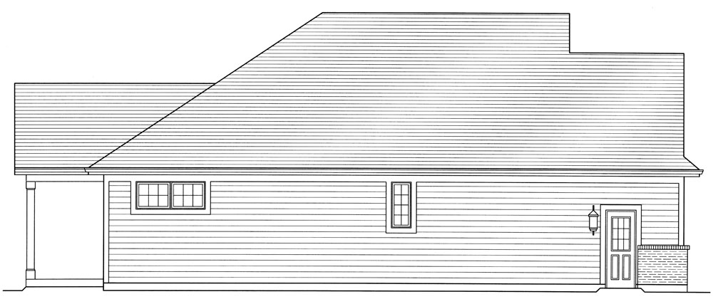 Home Plan Left Elevation of this 3-Bedroom,1718 Sq Ft Plan -169-1036