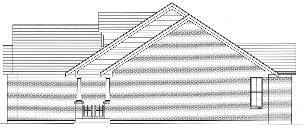 Home Plan Right Elevation of this 3-Bedroom,1818 Sq Ft Plan -169-1037