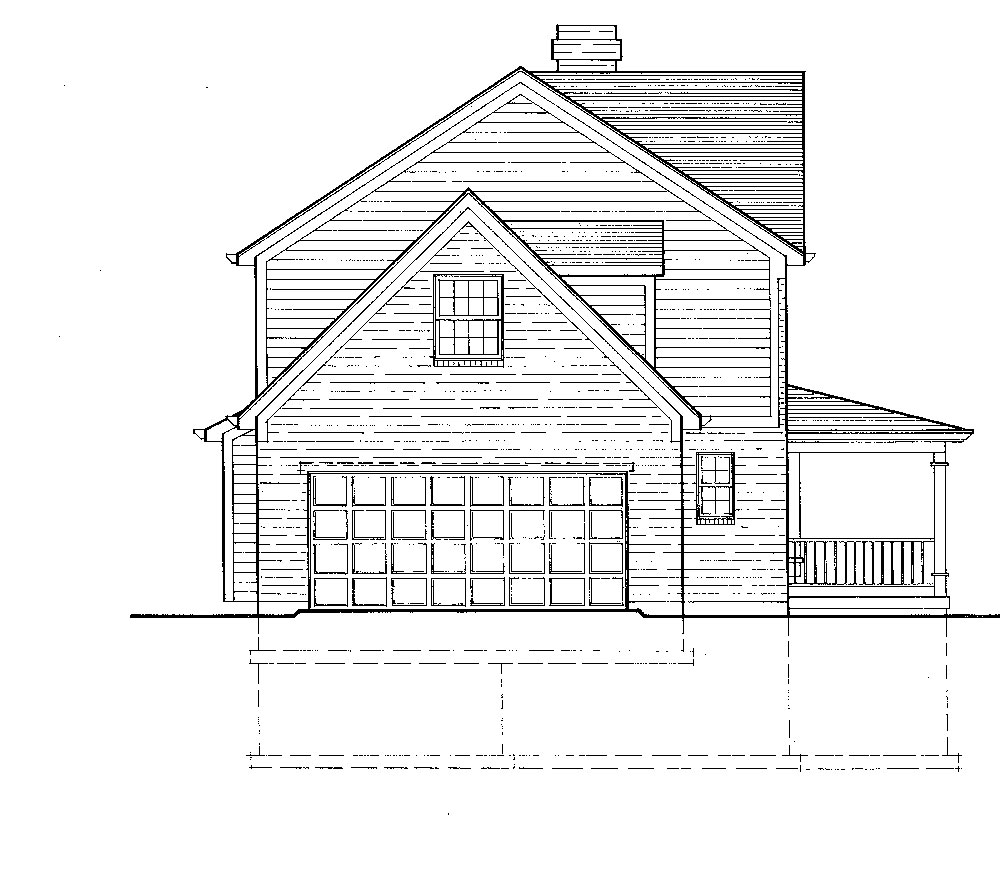 Home Plan Left Elevation of this 3-Bedroom,1698 Sq Ft Plan -169-1039