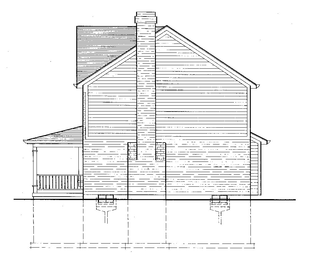 Home Plan Right Elevation of this 3-Bedroom,1698 Sq Ft Plan -169-1039