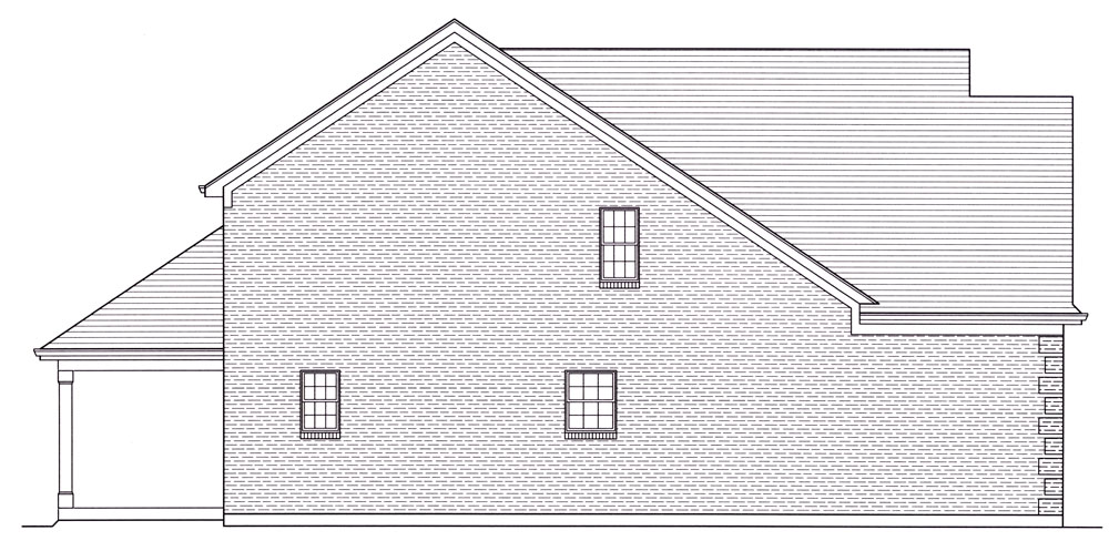 Home Plan Left Elevation of this 4-Bedroom,1875 Sq Ft Plan -169-1050