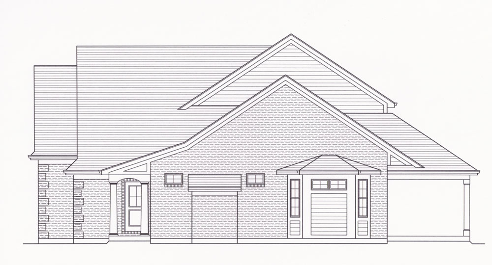 Home Plan Right Elevation of this 4-Bedroom,1875 Sq Ft Plan -169-1050