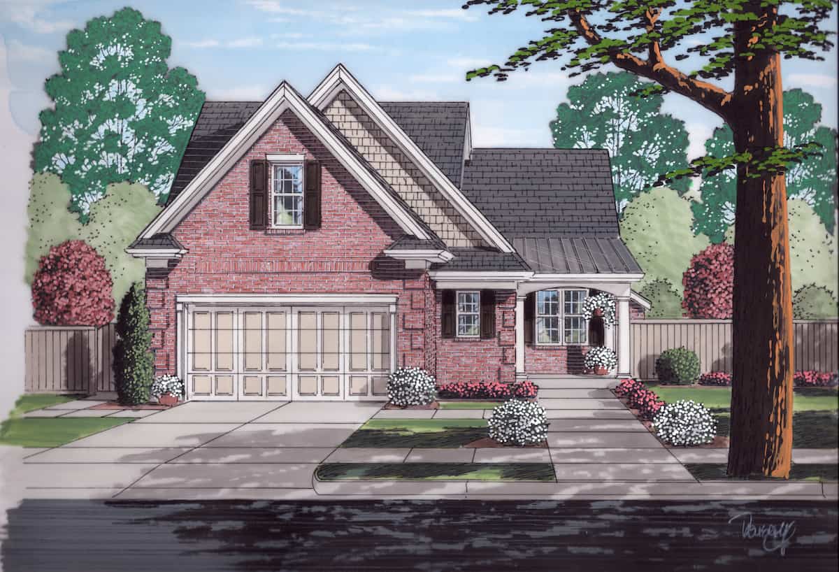 Cottage home (ThePlanCollection: Plan #169-1050)
