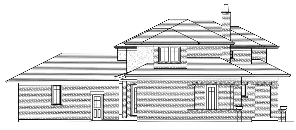 Home Plan Left Elevation of this 4-Bedroom,2625 Sq Ft Plan -169-1051