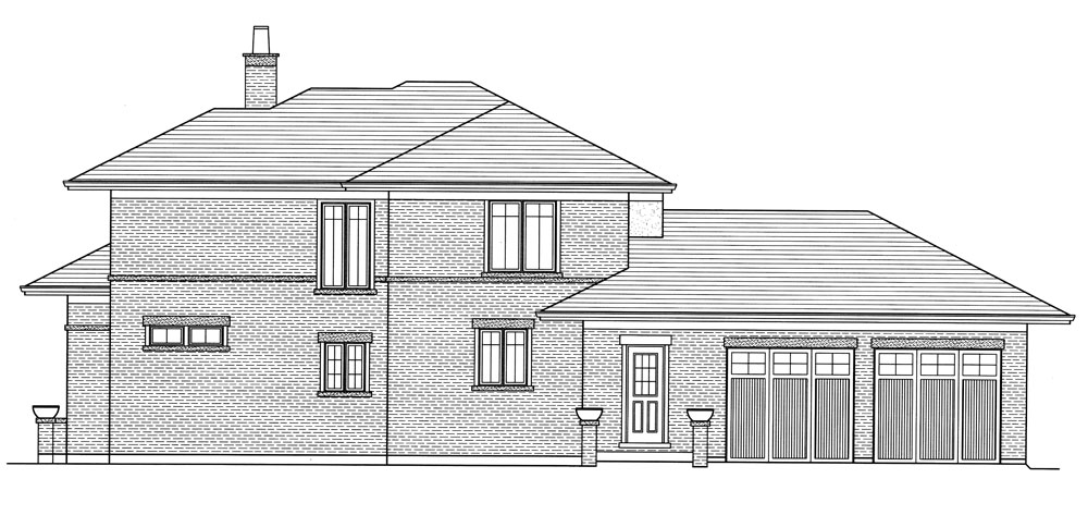 Home Plan Right Elevation of this 4-Bedroom,2625 Sq Ft Plan -169-1051