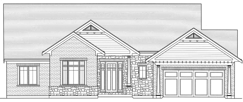 Home Plan Front Elevation of this 3-Bedroom,1791 Sq Ft Plan -169-1055