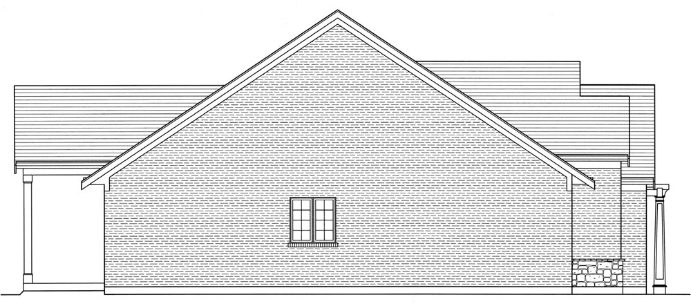 Home Plan Left Elevation of this 3-Bedroom,1791 Sq Ft Plan -169-1055