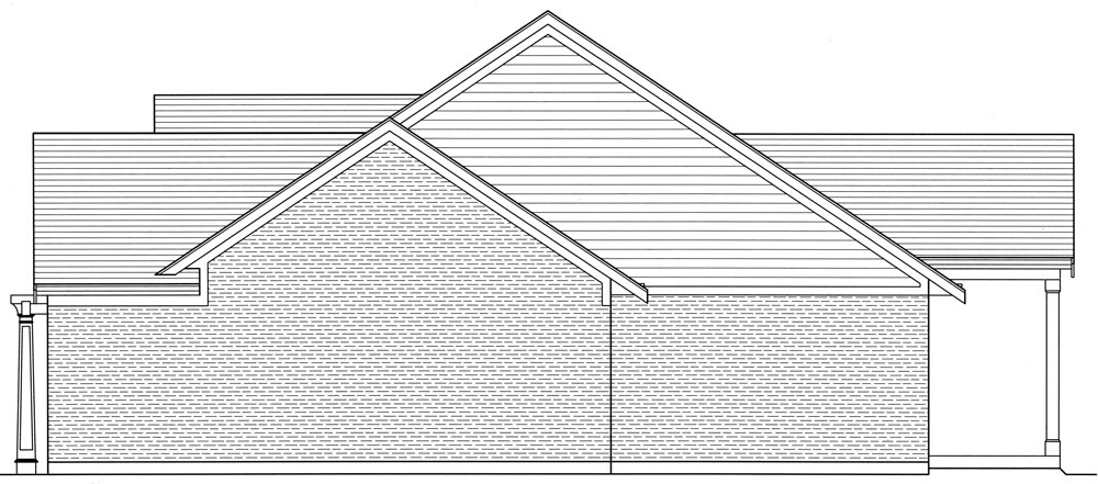Home Plan Right Elevation of this 3-Bedroom,1791 Sq Ft Plan -169-1055