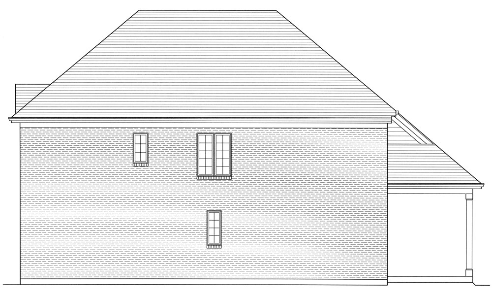 Home Plan Right Elevation of this 3-Bedroom,1863 Sq Ft Plan -169-1056