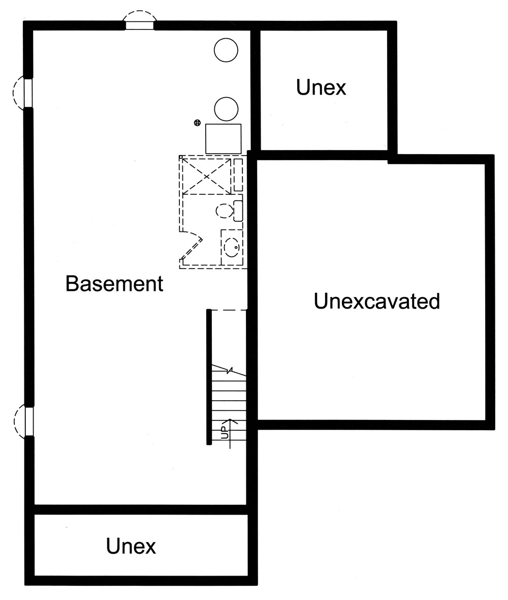Floor Plan Basement of Traditional Plan #169-1058