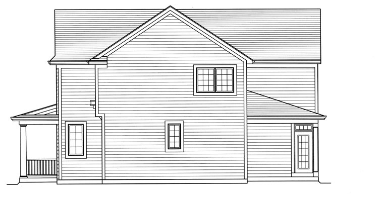 Home Plan Right Elevation of this 4-Bedroom,2073 Sq Ft Plan -169-1058