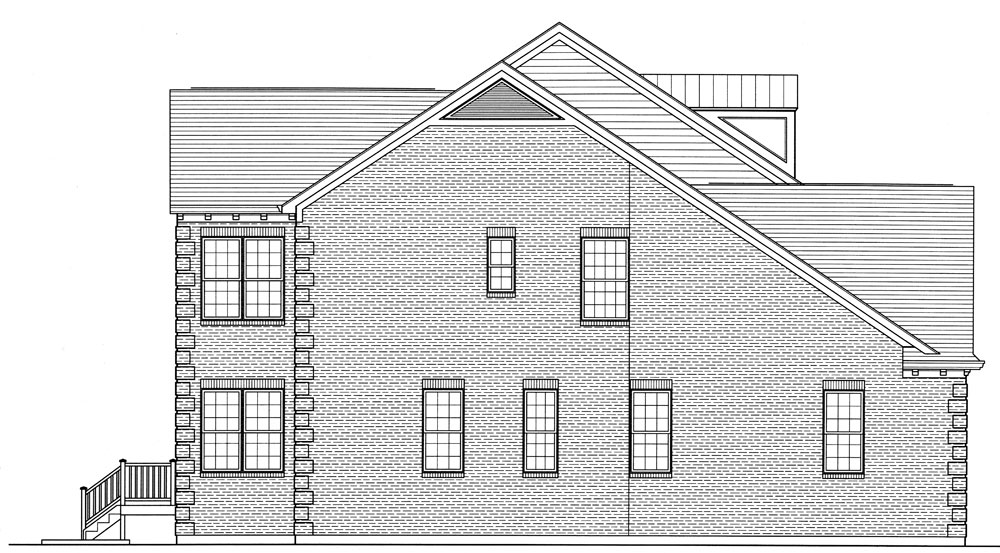 Home Plan Right Elevation of this 5-Bedroom,4012 Sq Ft Plan -169-1059