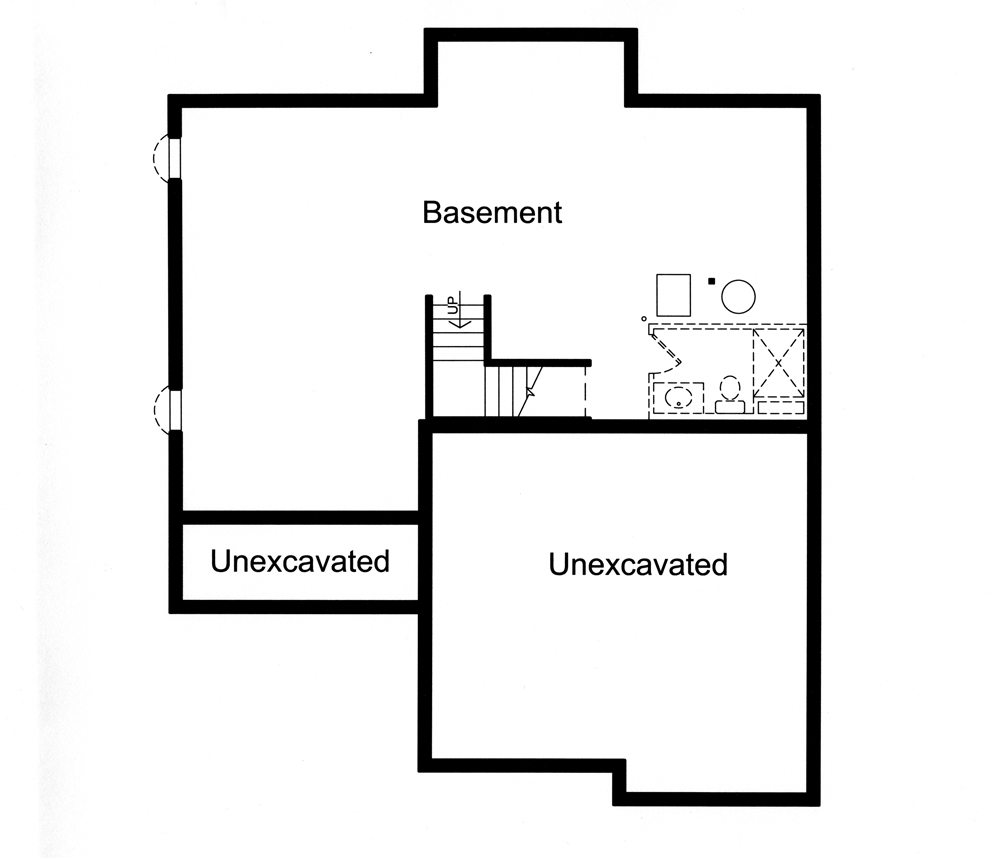 Floor Plan Basement of Traditional Plan #169-1093