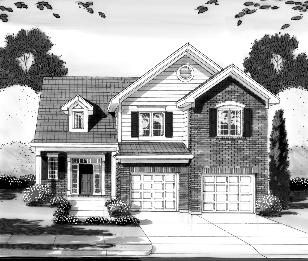 Front View of this 3-Bedroom, 1828 Sq Ft Plan - 169-1093