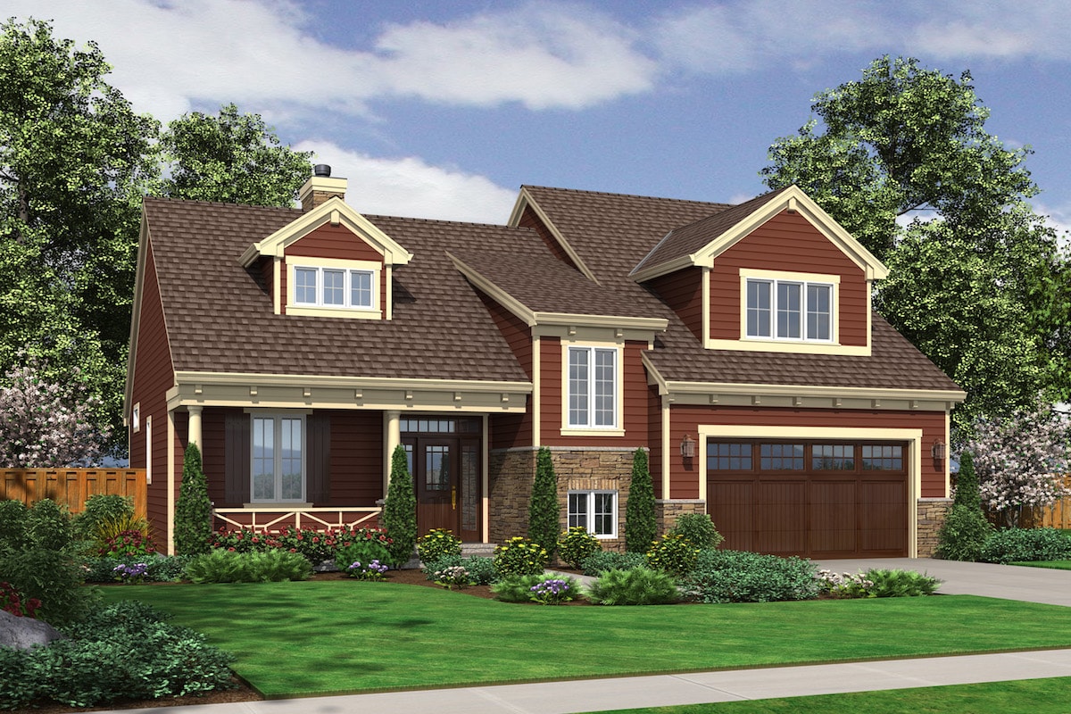 Cape Cod home plan (ThePlanCollection: House Plan #169-1100)