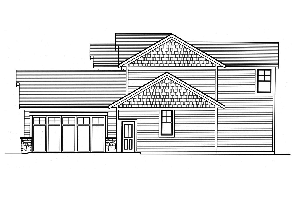 Home Plan Right Elevation of this 4-Bedroom,2702 Sq Ft Plan -169-1102