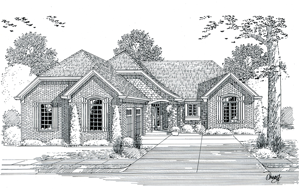 Front View of this 3-Bedroom, 2260 Sq Ft Plan - 169-1107