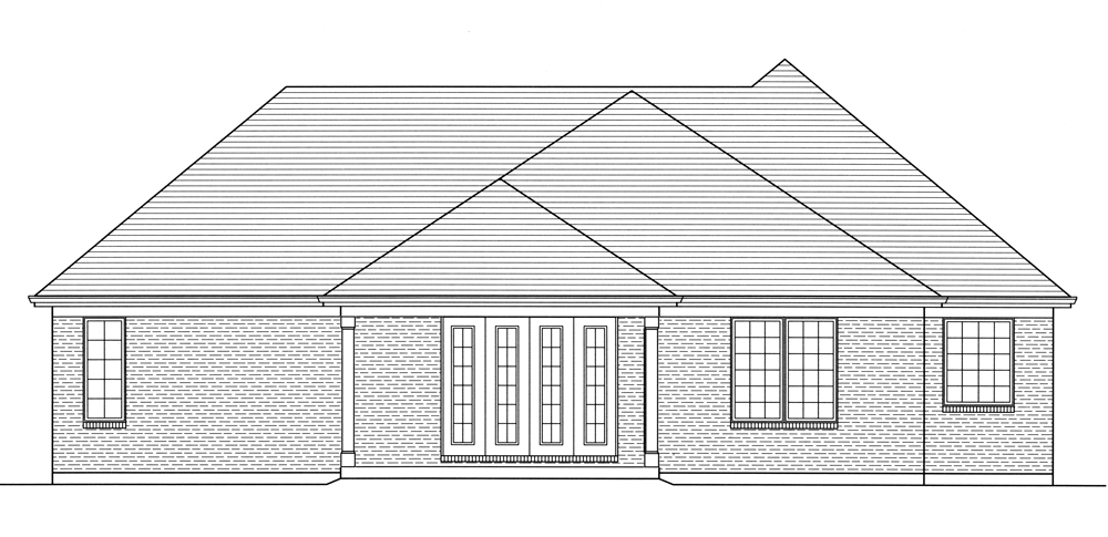 Home Plan Rear Elevation of this 3-Bedroom,2260 Sq Ft Plan -169-1107