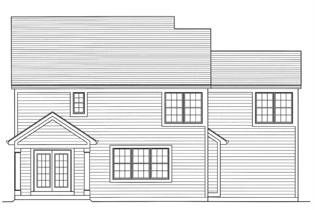 Home Plan Rear Elevation of this 4-Bedroom,2941 Sq Ft Plan -169-1108