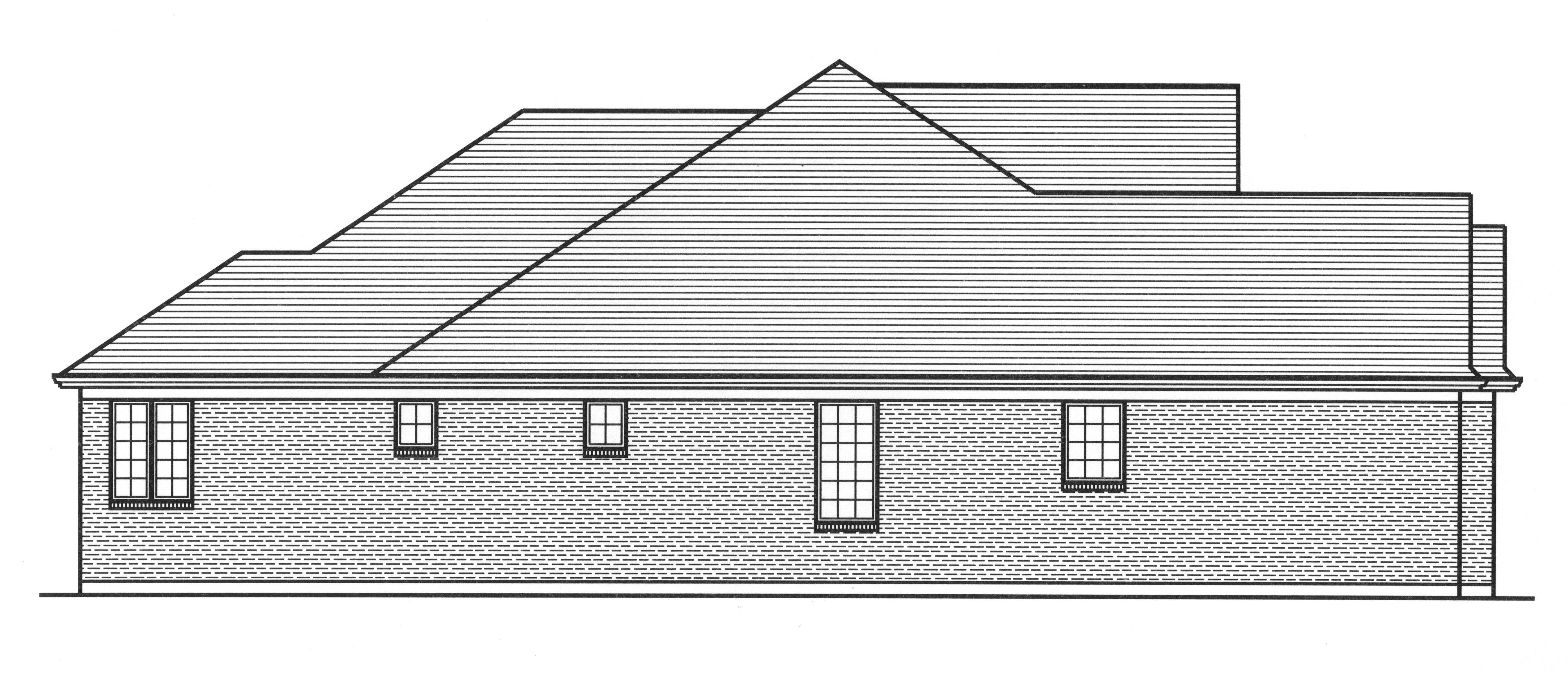 Home Plan Left Elevation of this 3-Bedroom,2492 Sq Ft Plan -169-1111