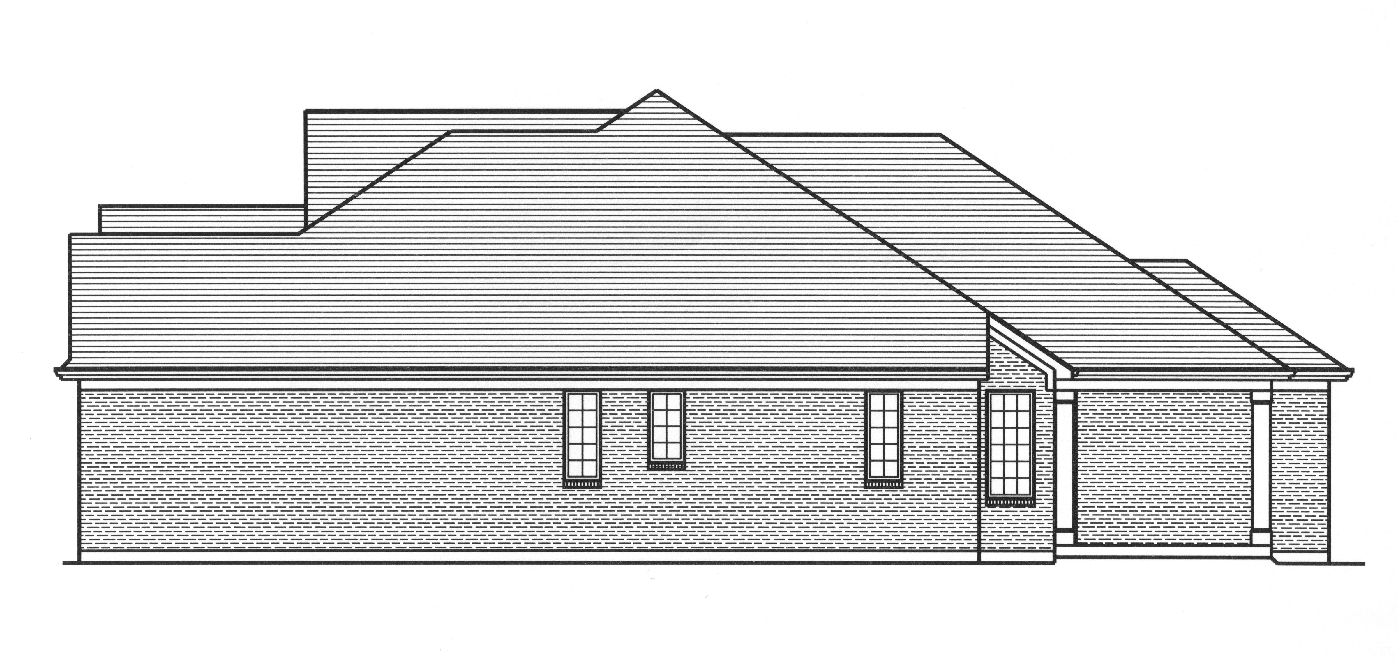 Home Plan Right Elevation of this 3-Bedroom,2492 Sq Ft Plan -169-1111