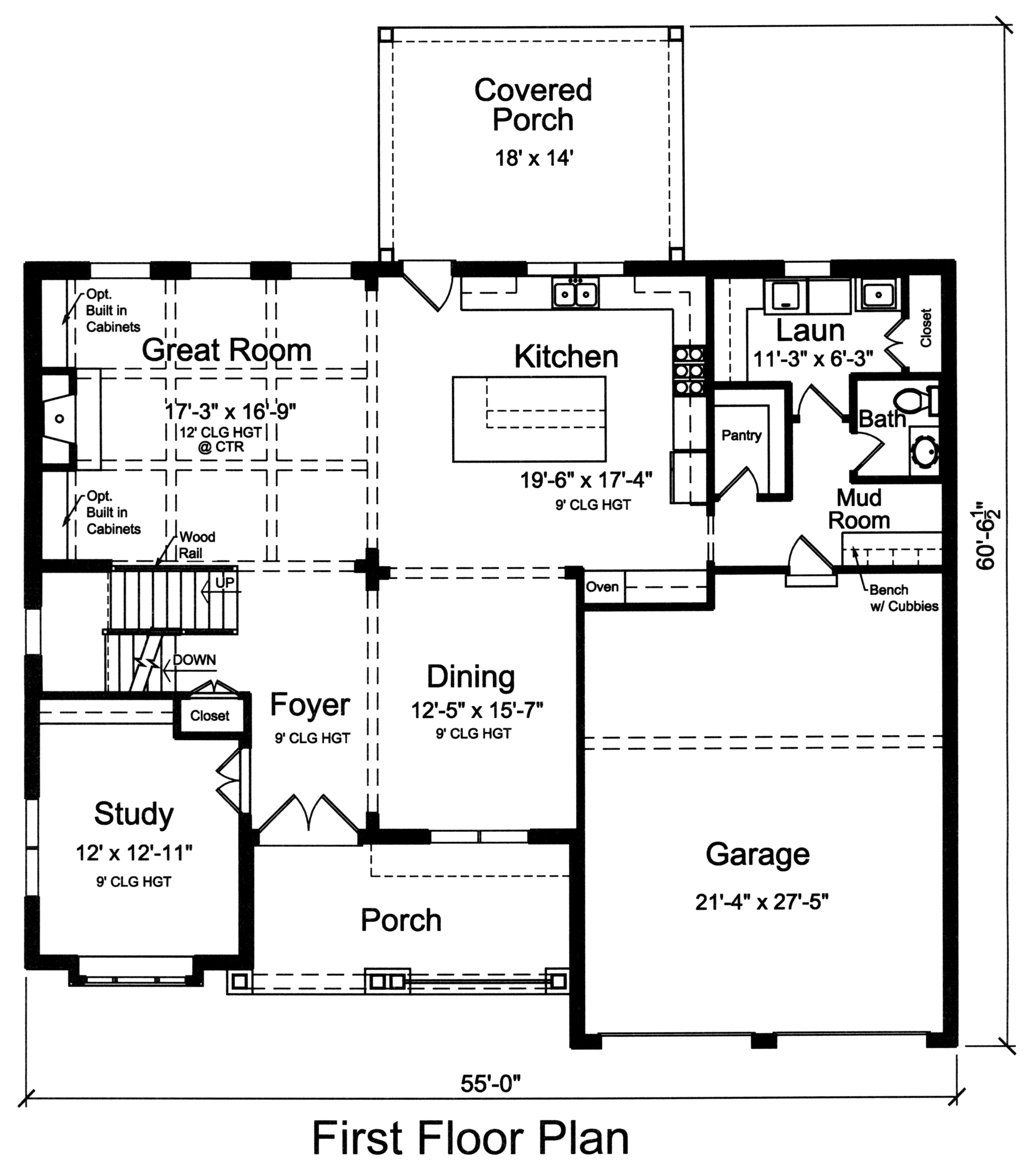 Floor Plan First Story of Luxury Plan #169-1112