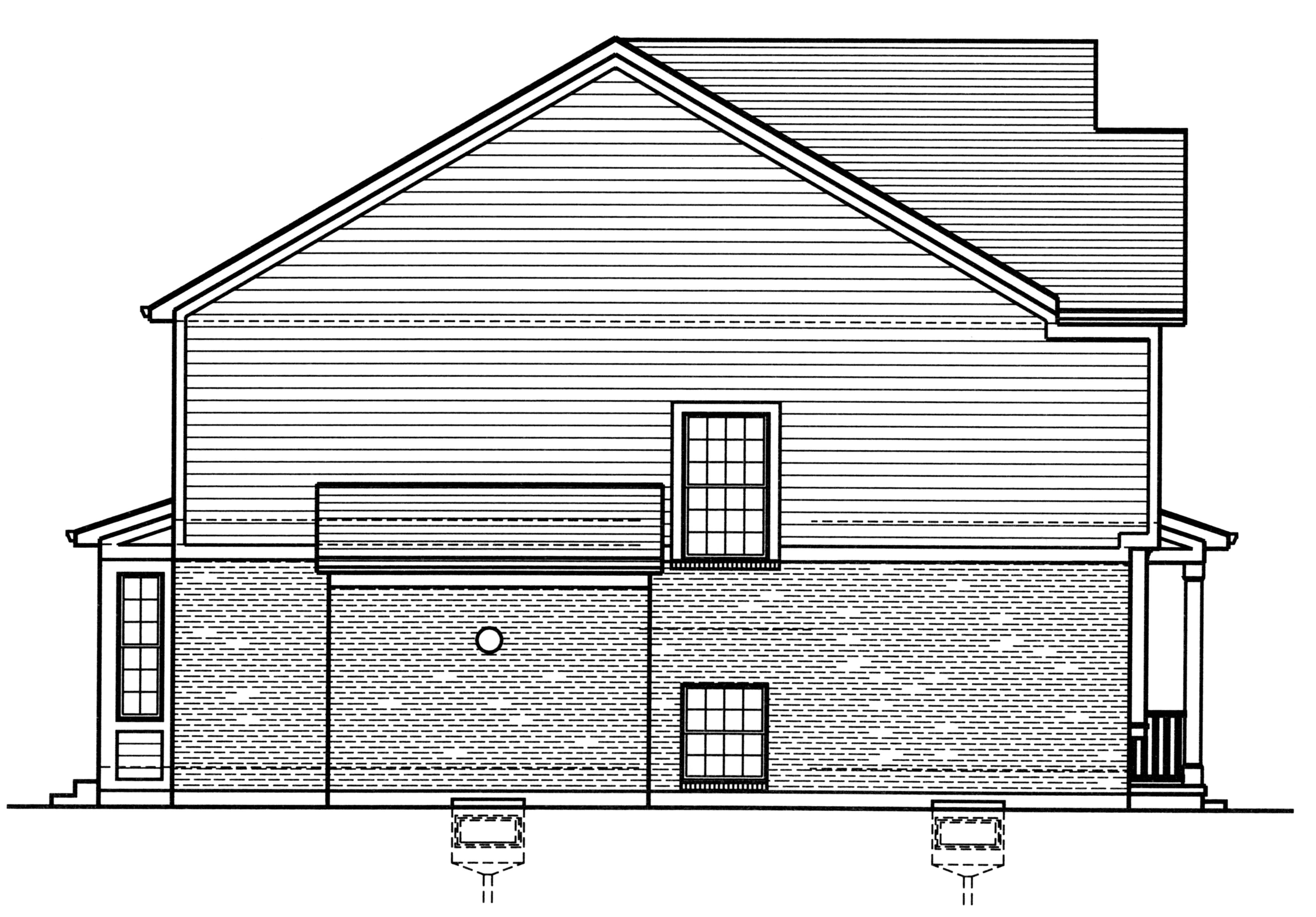 Home Plan Left Elevation of this 4-Bedroom,3150 Sq Ft Plan -169-1113