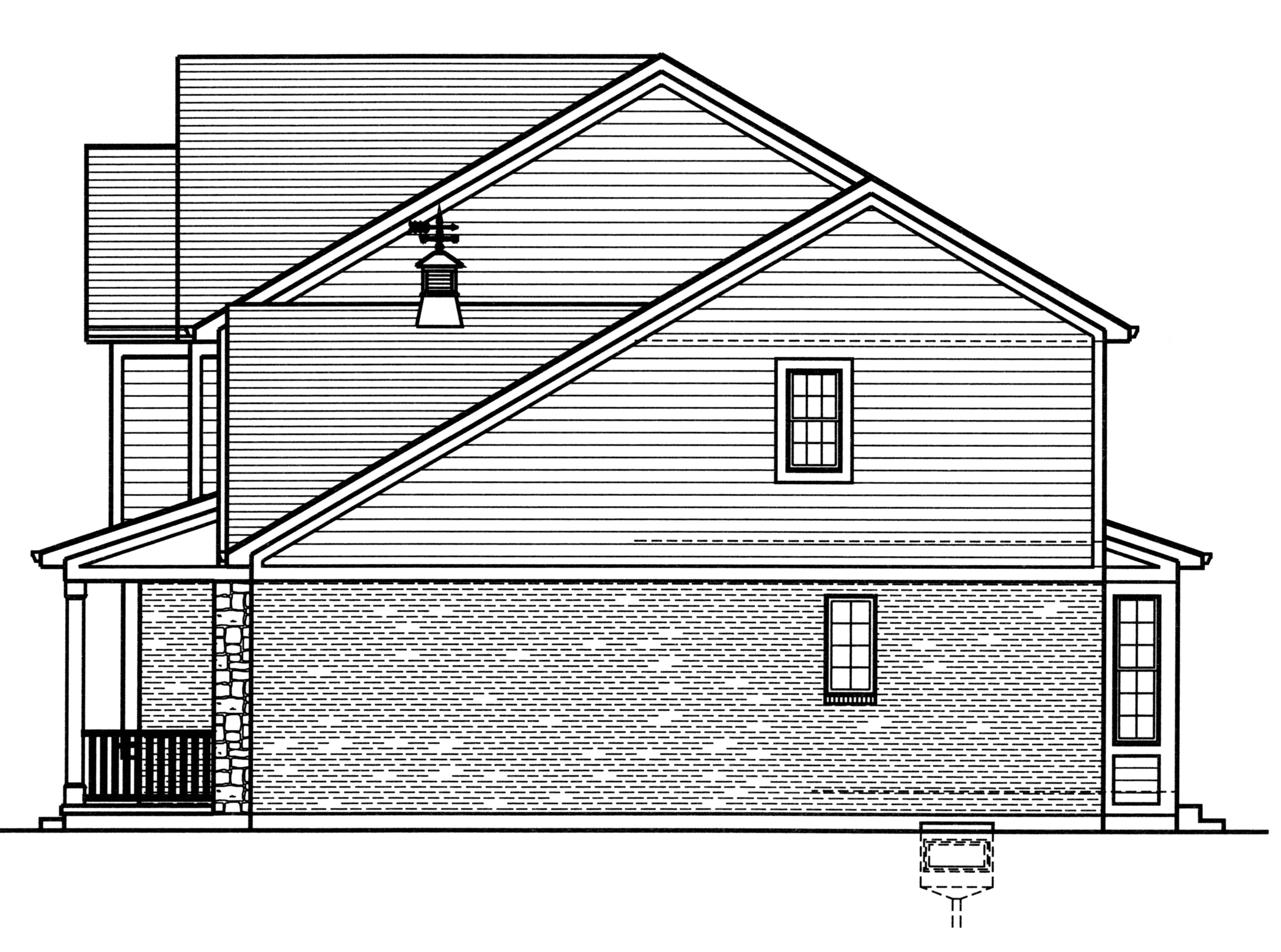 Home Plan Right Elevation of this 4-Bedroom,3150 Sq Ft Plan -169-1113