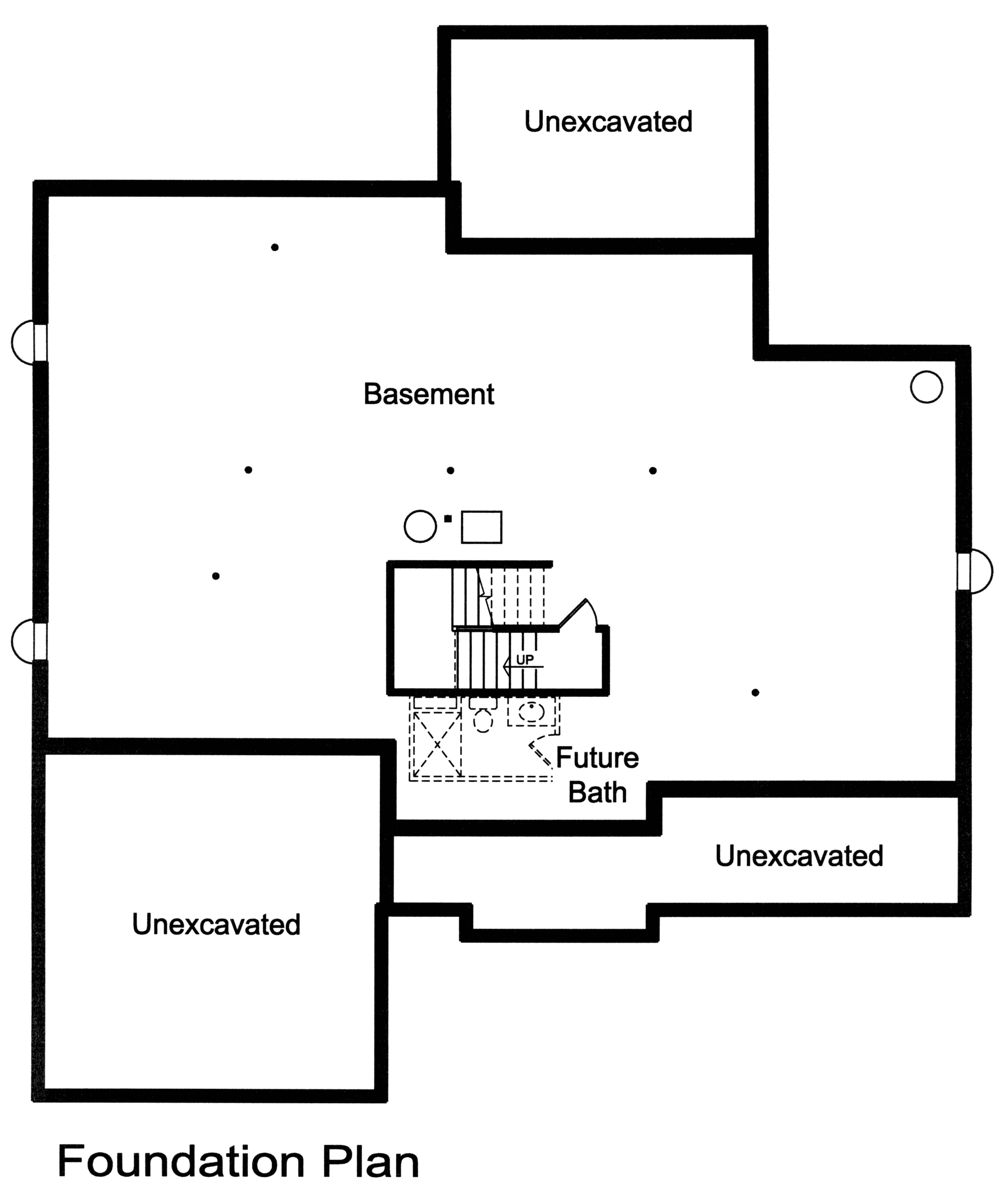 Floor Plan Basement of Luxury Plan #169-1114