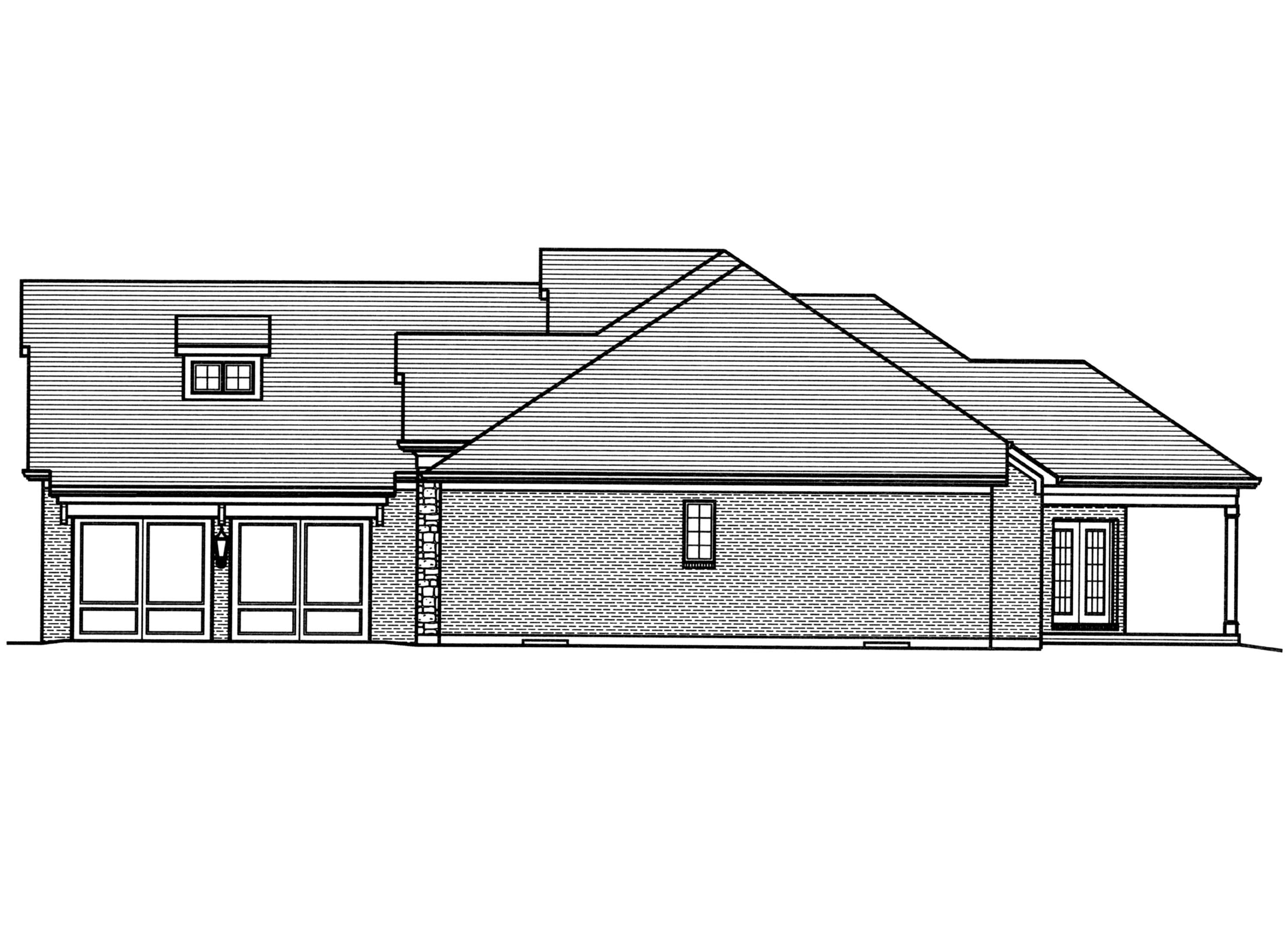 Home Plan Right Elevation of this 3-Bedroom,2393 Sq Ft Plan -169-1115