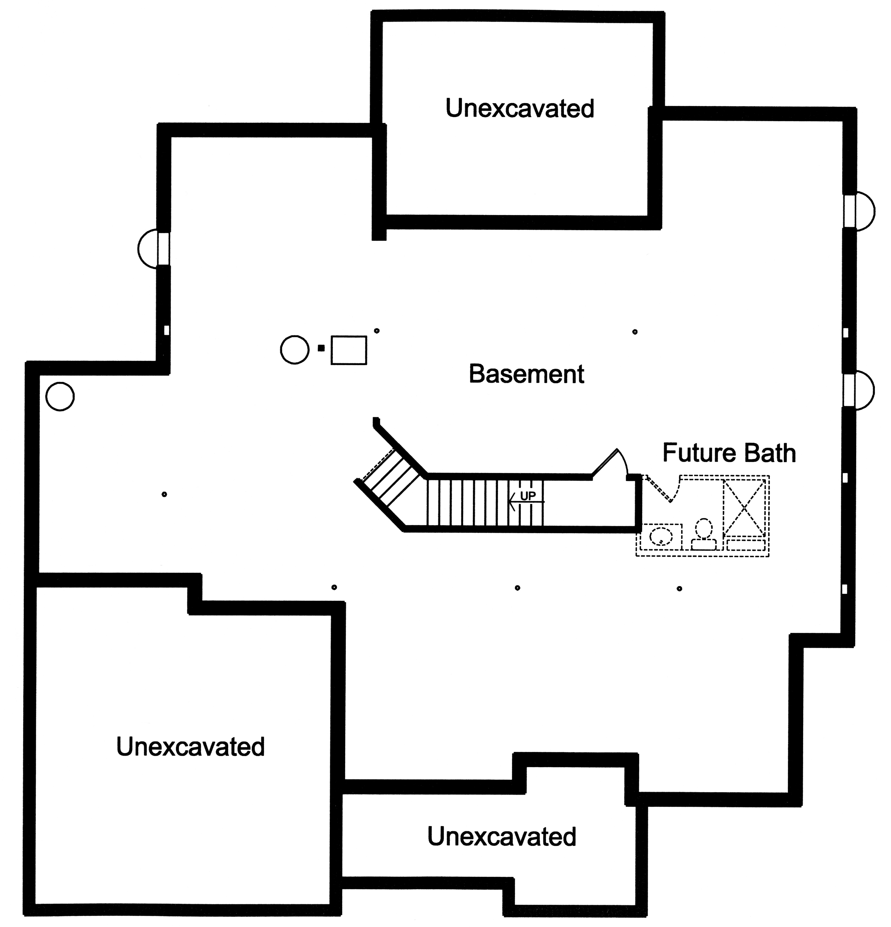 Floor Plan Basement of Luxury Plan #169-1116