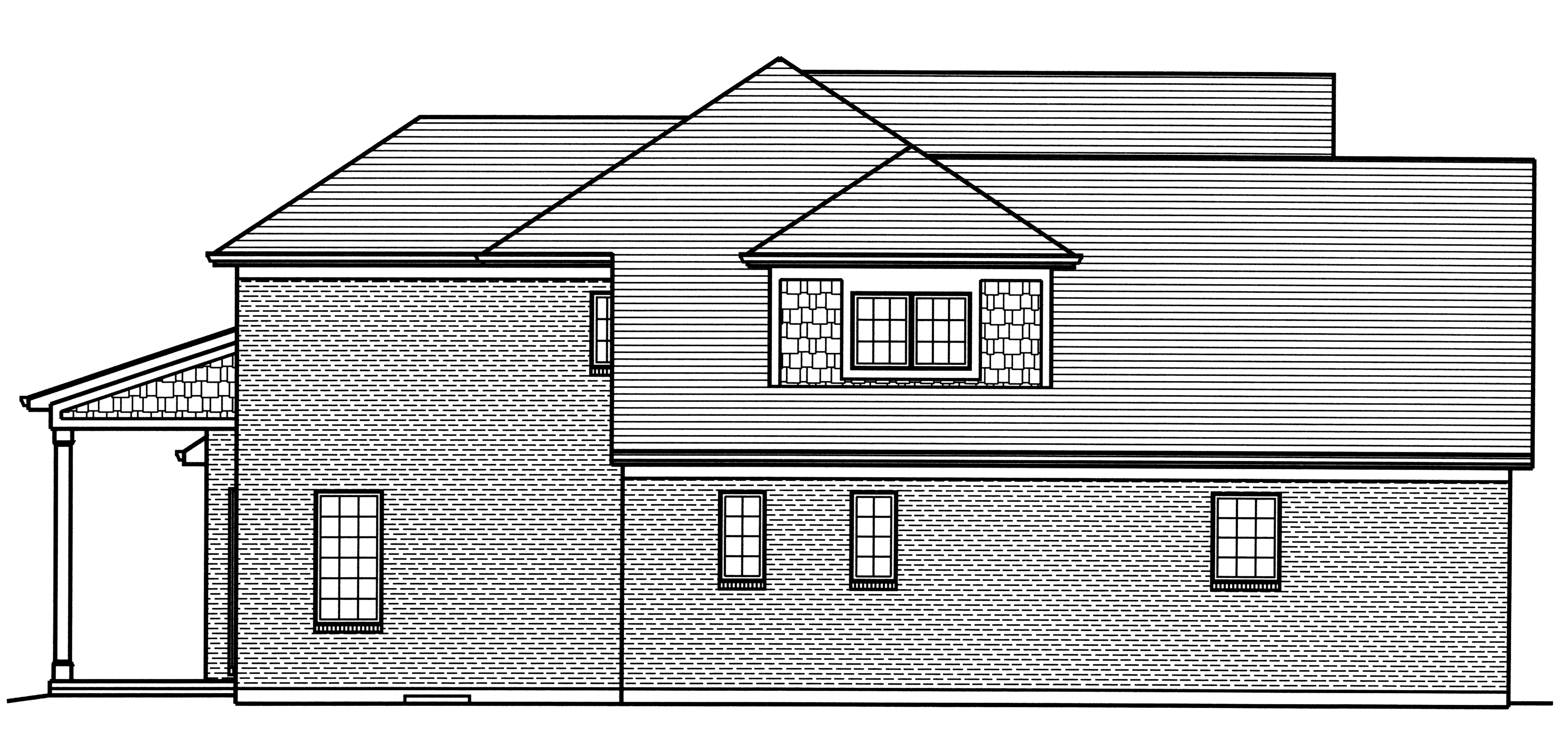 Home Plan Right Elevation of this 4-Bedroom,3226 Sq Ft Plan -169-1116