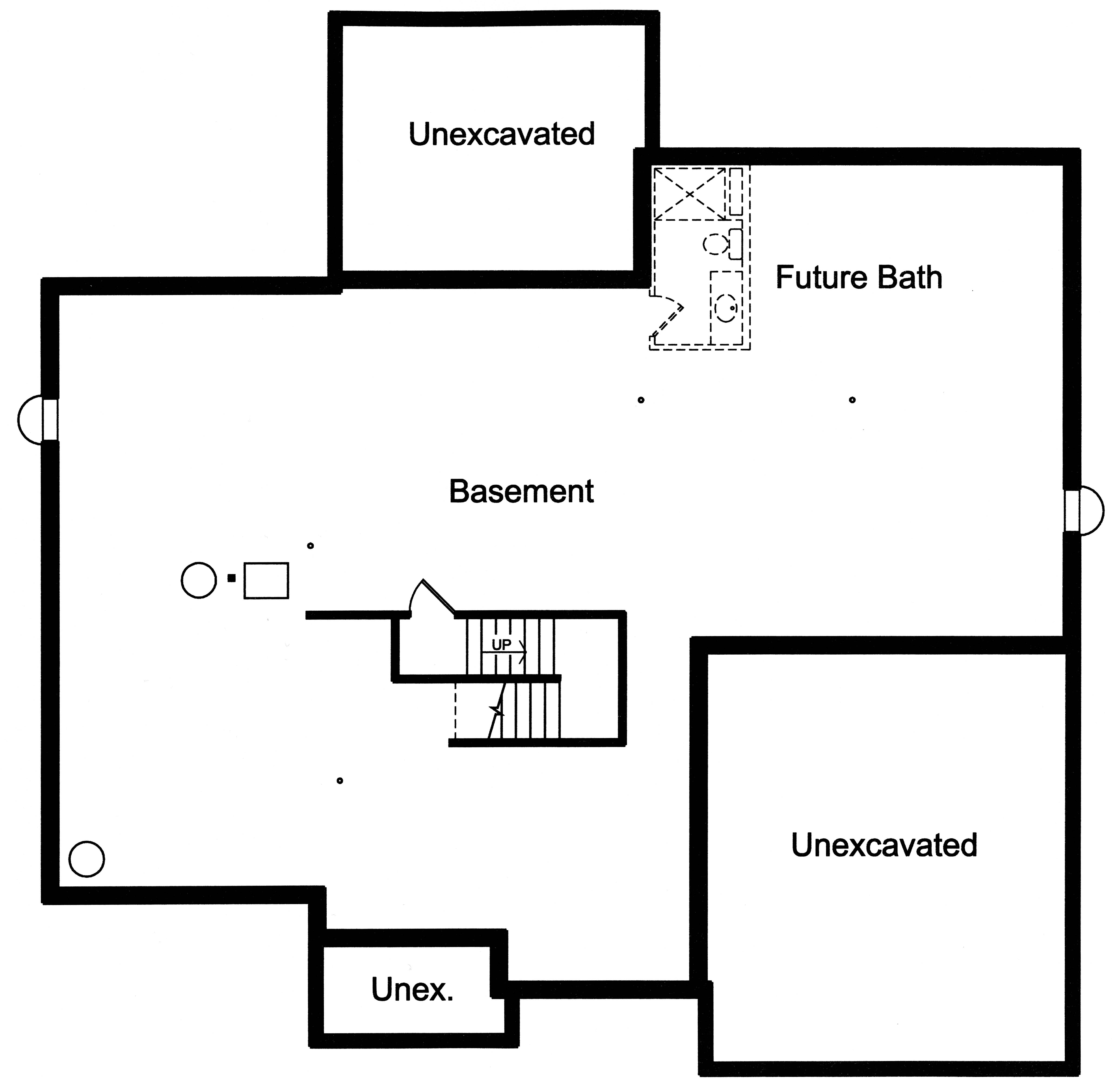 Floor Plan Basement of Luxury Plan #169-1117