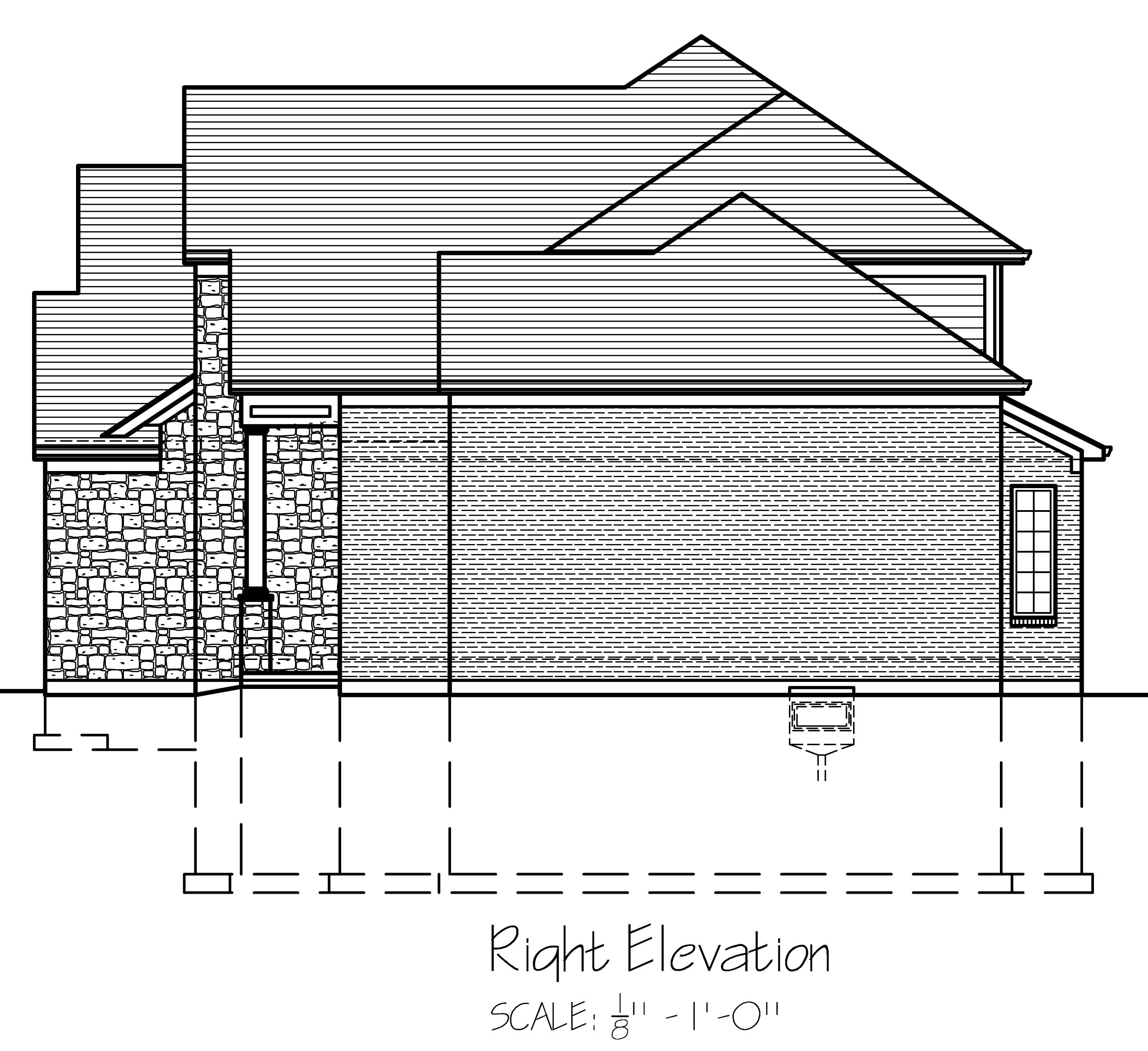 Home Plan Right Elevation of this 4-Bedroom,2938 Sq Ft Plan -169-1119