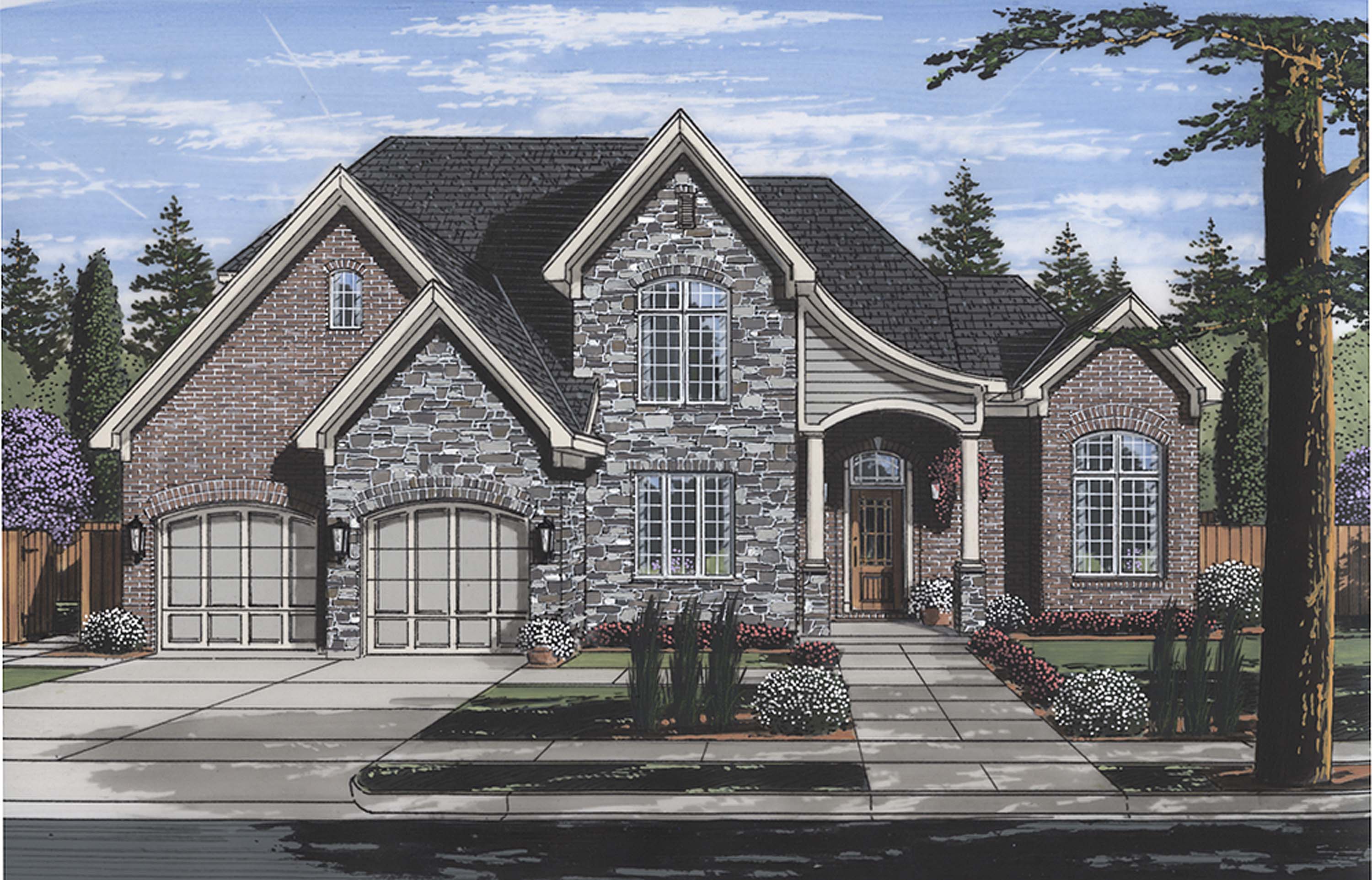 Front elevation of Country home (ThePlanCollection: House Plan #169-1119)