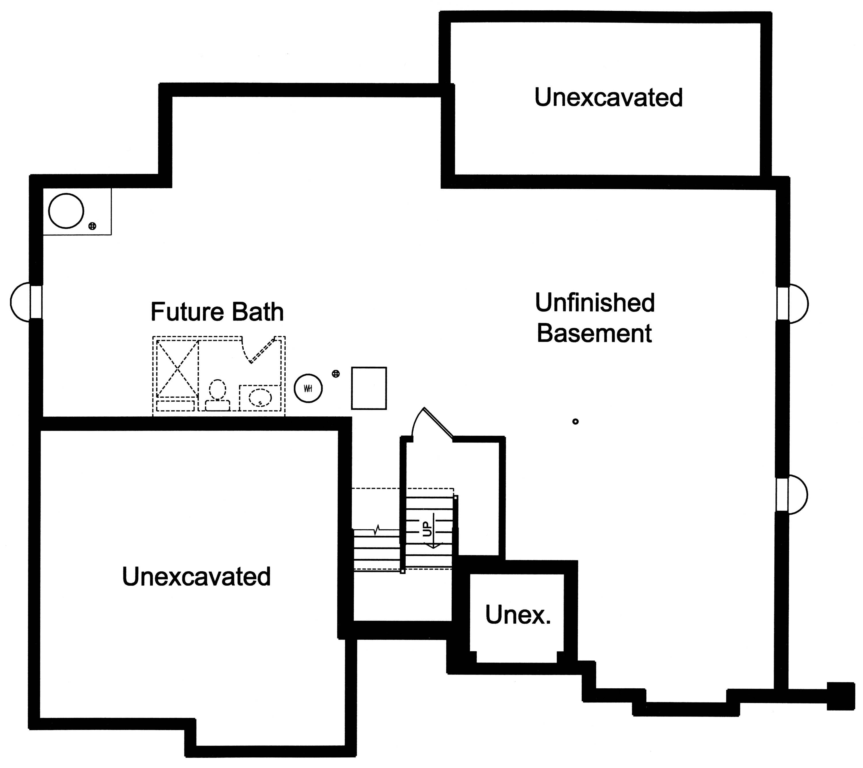 Floor Plan Basement of Luxury Plan #169-1120