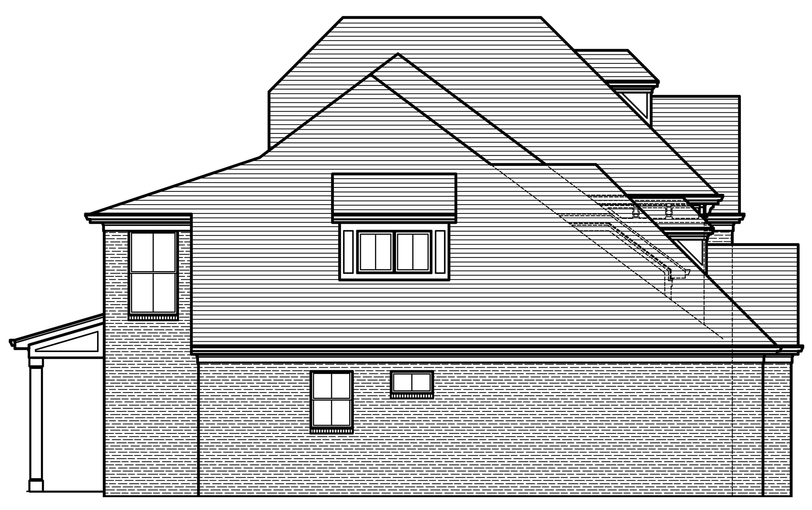 Home Plan Left Elevation of this 4-Bedroom,3287 Sq Ft Plan -169-1120