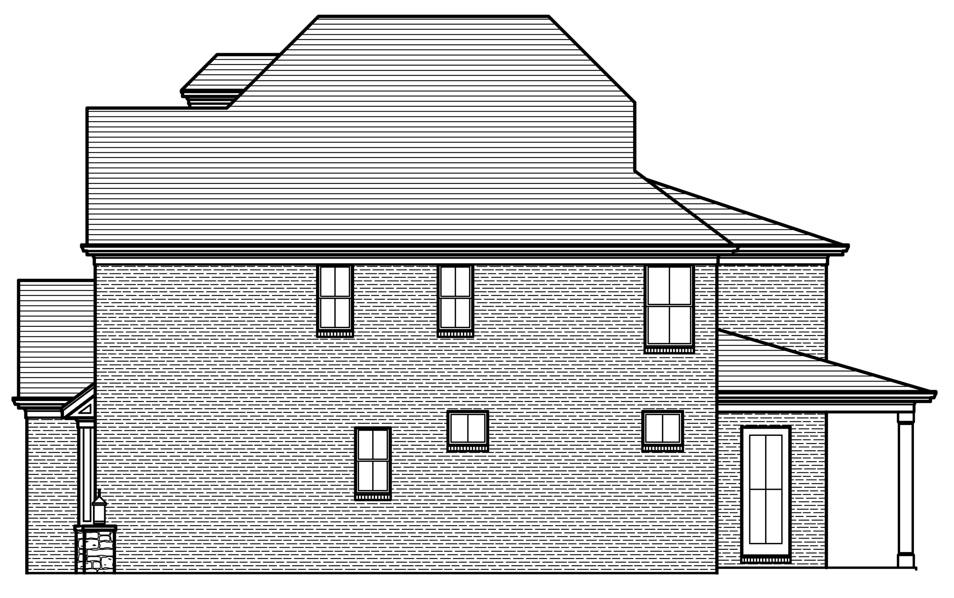 Home Plan Right Elevation of this 4-Bedroom,3287 Sq Ft Plan -169-1120